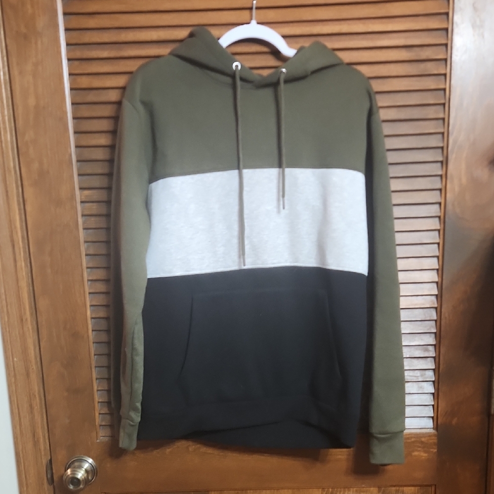 Forever 21 Olive, Gray, and Black Hoodie